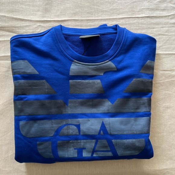 Emporio Armani Men’s Sweatshirt - royal blue size L - Picture 4 of 9